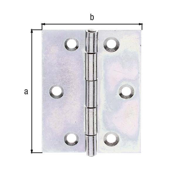 Scharnier H.80mm B.58mm S.1,5mm STA sdmverz.halbbreit GAH