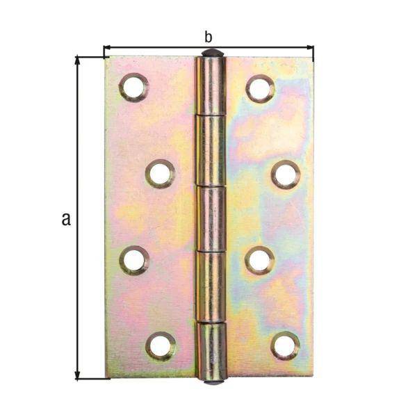 Scharnier H.101mm B.65mm S.1,5mm STA sdmverz.halbbreit GAH