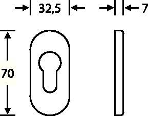 Schlüsselrosette 17 1757 VA 6204 PZ ov.FSB