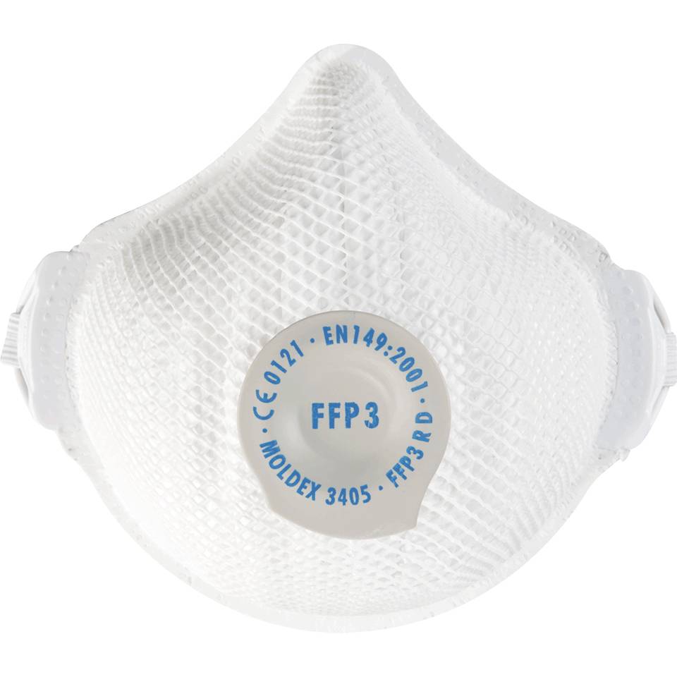 MOLDEX filtrierende Halb-/Feinstaubmaske 3405 01 FFP3R D, mit Ventil, 5/VE