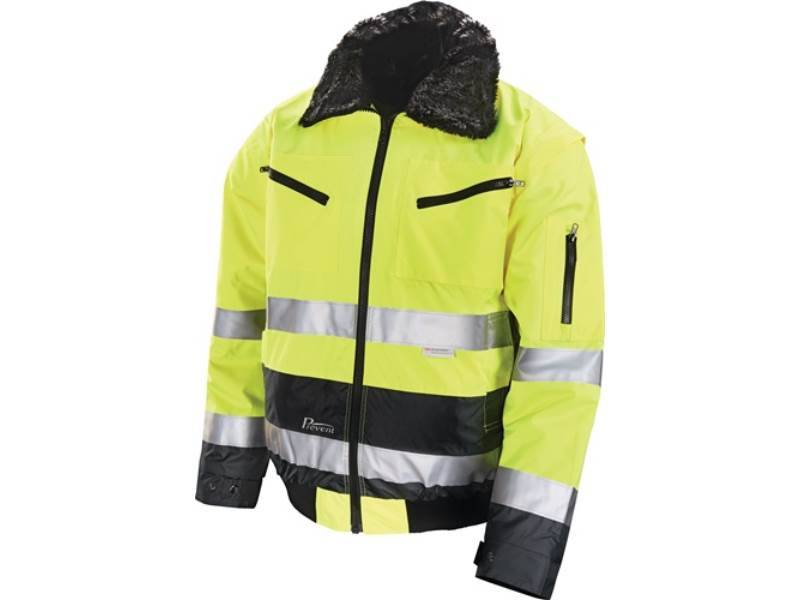 PREVENT 174ZG/XL Warnschutz-Pilotenjacke Größe XL gelb/grau