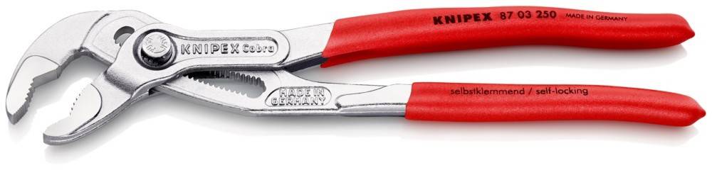Rote Zange mit dem Aufdruck „Made in Germany