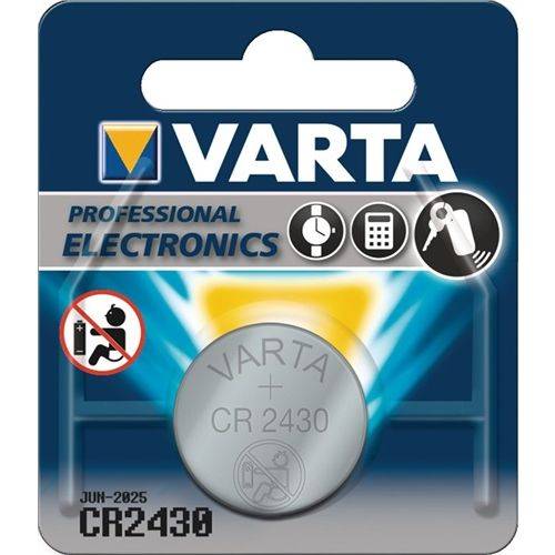 VARTA Knopfzelle 3V 280mAh CR2430 24,5x5x3mm VARTA Lithium