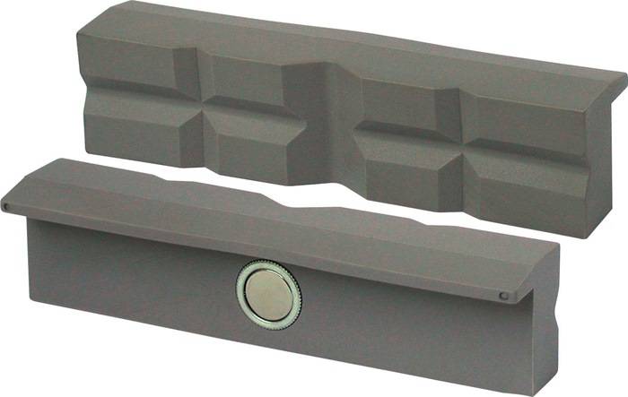 Schraubstockschutzbacke f.Backen-B.160mm m.Prismen PU BROCKHAUS