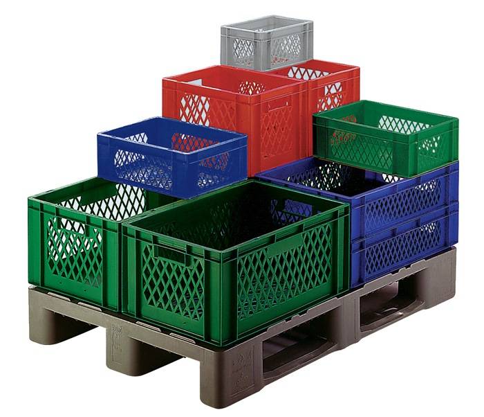 Transportbehälter L400xB300xH270mm grau PP Durchfassgr.Seitenwände durchbrochen