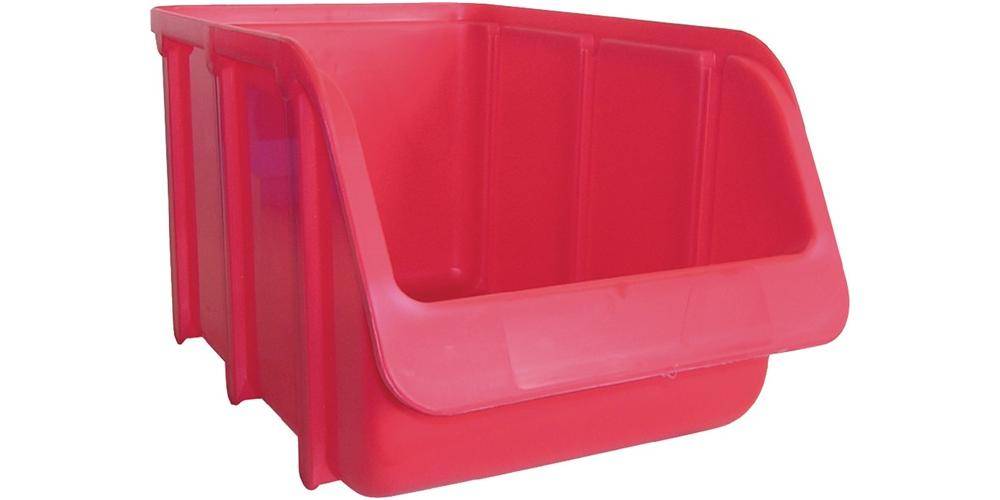 Hünersdorff Sichtlagerkasten L164/134xB102xH74mm PP rot stapelbar