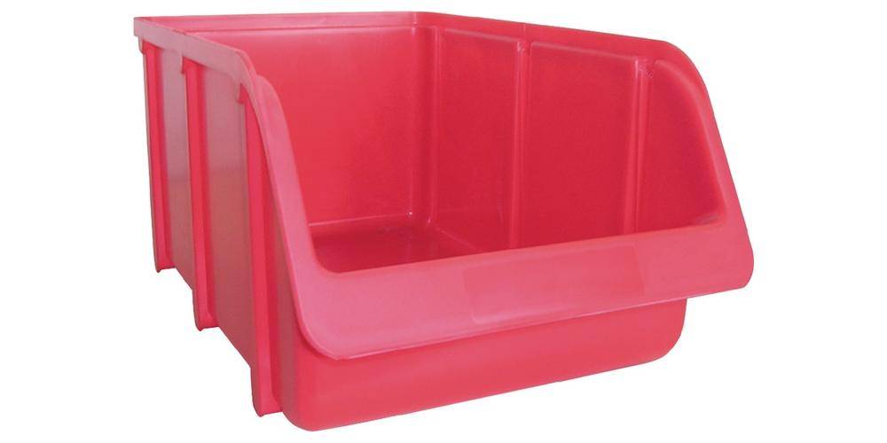 Hünersdorff Sichtlagerkasten L164/134xB102xH74mm PP rot stapelbar