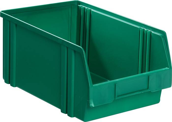 Sichtlagerkasten LK L290/266xB140xH130mm PS grün LA-KA-PE