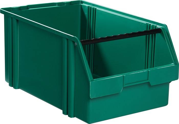 Sichtlagerkasten LK L500/450xB300xH230mm PS grün LA-KA-PE