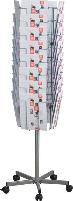 Prospektständer D.510mm H1475mm silber 32 Fächer DIN A4