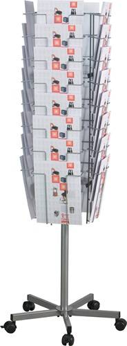Twinco Solution ApS Prospektständer D.510mm H1475mm silber 32 Fächer DIN A4 5130-8
