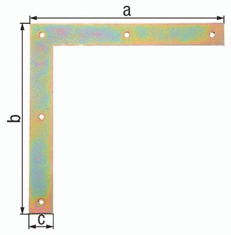 Tor-Winkel B.40mm L.300 x 300mm STA galv.gelb verz.GAH…