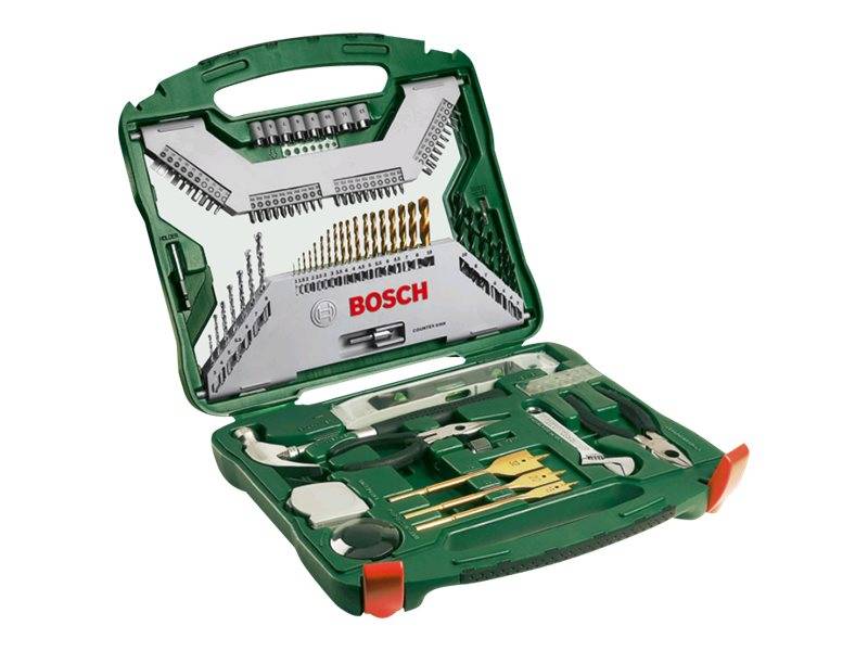 Bosch X-Line Titanium - Schraubendreher- und Bohreinsatzset - für Holz, Metall, Mauerwerk - 100 Stücke - torx, phillips,