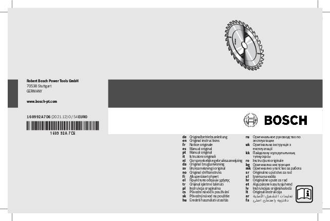 Kreissägeblatt Optiline Wood D.254mm Bohrung 30mm 40Zähne WZ/N BOSCH
