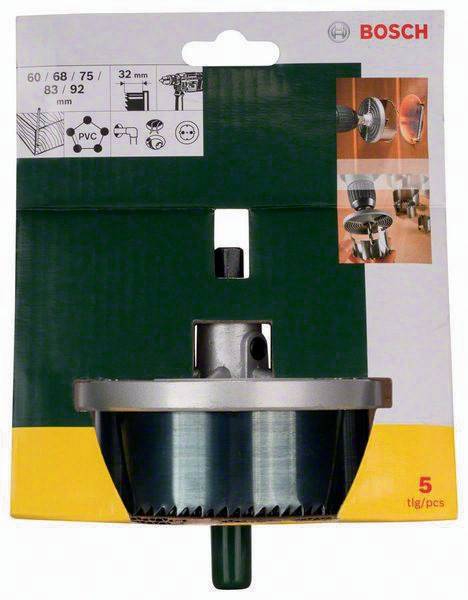 Lochsägen-Set 5-tlg.D.60/68/75/83/92mm Arbeits-L.32mm
