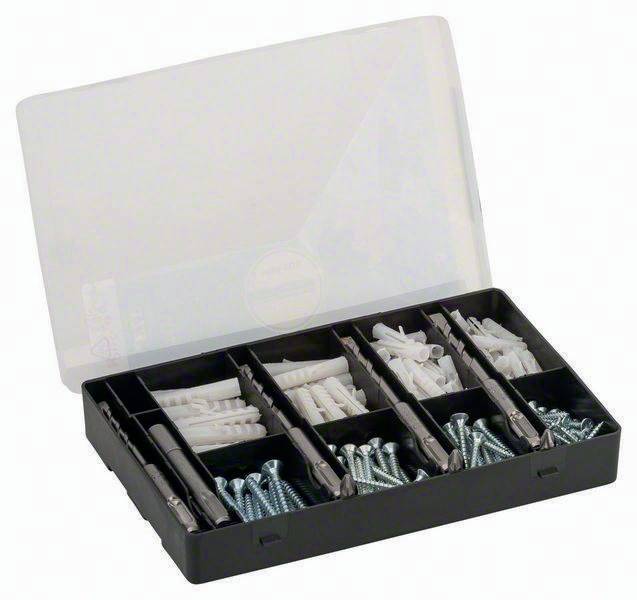 Befestigungs-Set SDS-plus 173-tlg. Bohrer/Magnethalter/Bits/Schrauben/Dübel
