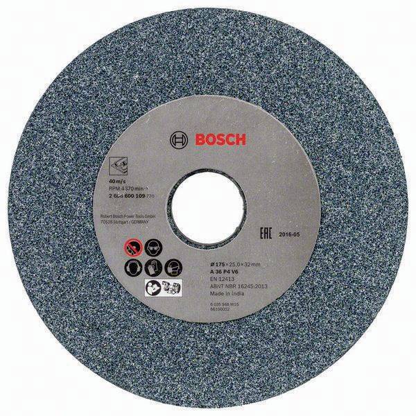 Schleifscheibe D.175mm Bohrung 32mm K36 Körnung 36 f.Doppelschleifmasch. BOSCH