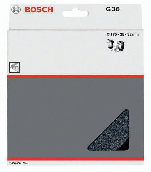 Schleifscheibe D.175mm Bohrung 32mm K36 Körnung 36 f.Doppelschleifmasch. BOSCH