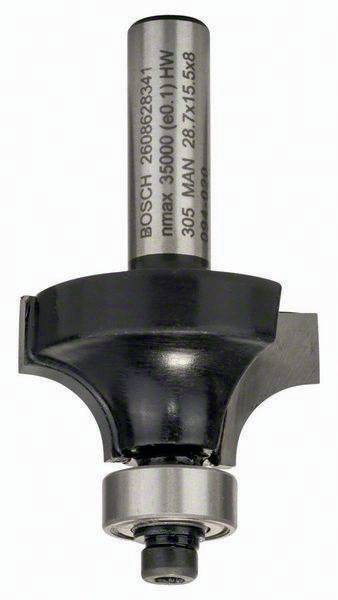 Abrundfräser Standard for Wood Radius 8mm Arbeits-L.15,5mm L.53mm Bosch