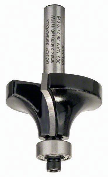 Abrundfräser Standard for Wood Radius 12mm Arbeits-L.19mm L.60mm Bosch