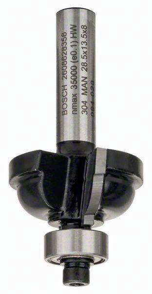 Profilfräser F Arbeits-L.13,5mm D.28,5mm L.54mm Schaft 8mm Radius 6,3mm Bosch