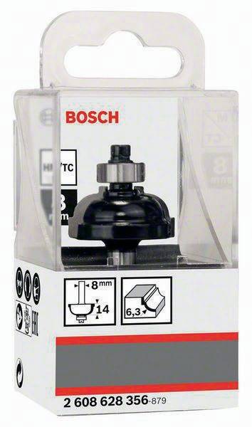 Profilfräser F Arbeits-L.13,5mm D.28,5mm L.54mm Schaft 8mm Radius 6,3mm Bosch
