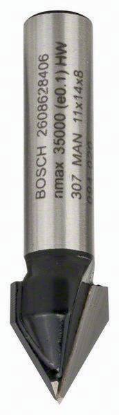 V-Nutfräser Standard for Wood Arbeits-L.14mm D.11mm L.45mm Schaft 8mm 60Grad