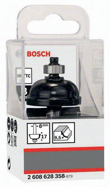 Profilfräser F Arbeits-L.16,5mm D.35mm L.59mm Schaft 8mm Radius 9,5mm Bosch