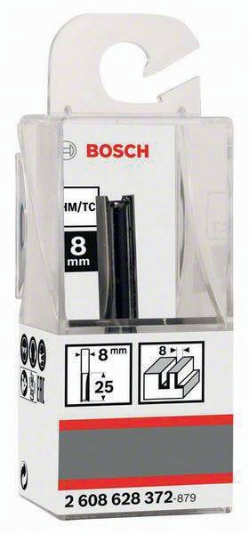 Nutfräser Standard for Wood Arbeits-L.25,4mm D.8mm L.56mm Schaft 8mm Bosch