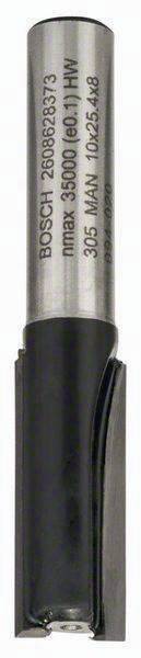Nutfräser Standard for Wood Arbeits-L.25,4mm D.10mm L.56mm Schaft 8mm Bosch