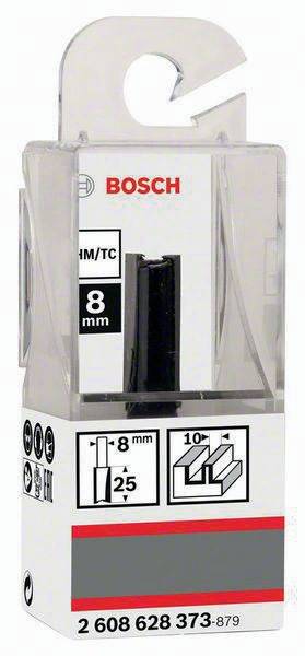 Nutfräser Standard for Wood Arbeits-L.25,4mm D.10mm L.56mm Schaft 8mm Bosch