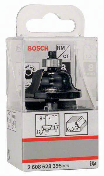 Profilfräser B Arbeits-L.17,4mm B.12,7mm L.61mm Schaft 8mm Radius 6,3mm Bosch