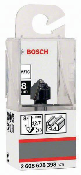 Profilfräser H Arbeits-L.12,7mm D.12,7mm L.46mm Schaft 8mm Radius 2,4mm Bosch