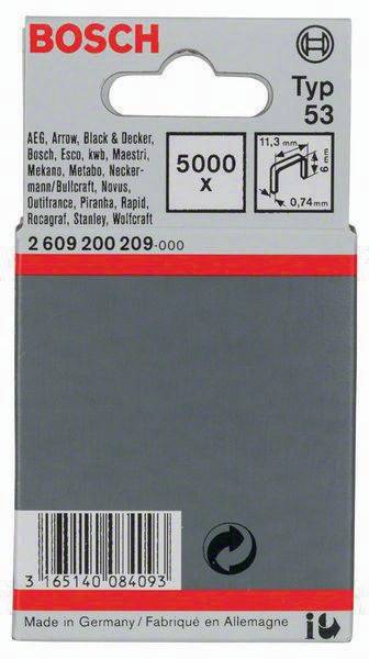 Feindrahtklammer Typ 53 BxL 11,4x6mm Dicke 0,74mm 5000er Pack BOSCH