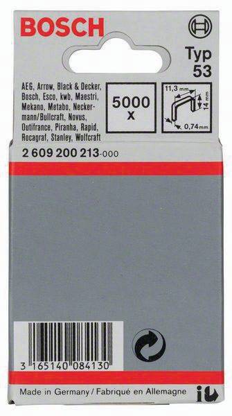 Feindrahtklammer Typ 53 BxL 11,4x14mm Dicke 0,74mm 5000er Pack BOSCH