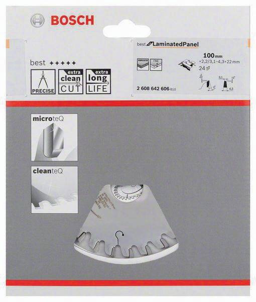 Vorritzblatt Best for Laminated Panel Außen-D.100mm Bohrung 22mm 24Z ATB (Con)