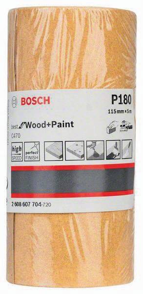Schleifrolle C470 Best for Wood and Paint B.115mm L.5m Körnung 180 Papier Bosch