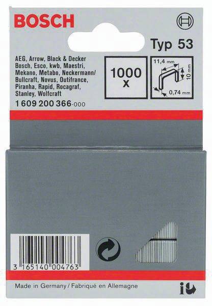 Feindrahtklammer Typ 53 BxL 11,4x10mm Dicke 0,74mm 1000er Pack BOSCH