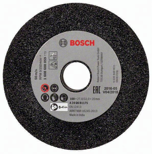 Schleifscheibe D.100mm Bohrung 20mm K24 Körnung 24 f.Geradschleifer BOSCH
