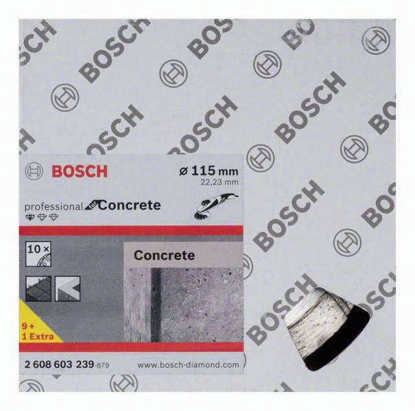 Diamanttrennscheibe Standard for Concrete 10-tlg.D.115mm Segment-H.10mm 10erPack