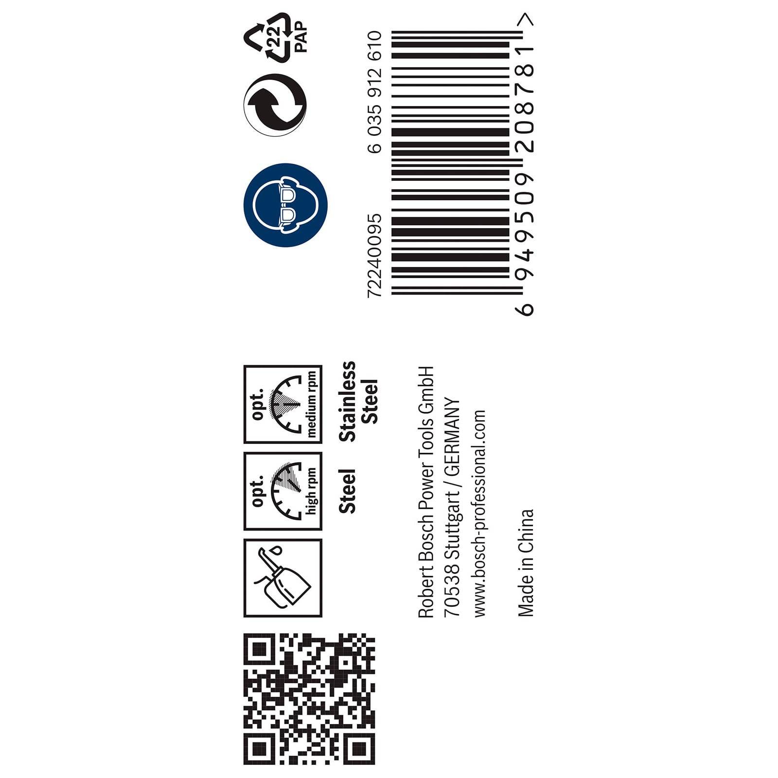 Bosch PRO Stainless Steel HSS-Co Spiralbohrer 4,4 x 47 x 80 mm - 2608588094