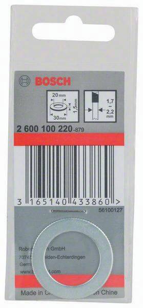 Reduzierring D.30mm Bohrung 20mm Dicke 1,5mm f.Kreissägeblätter Bosch