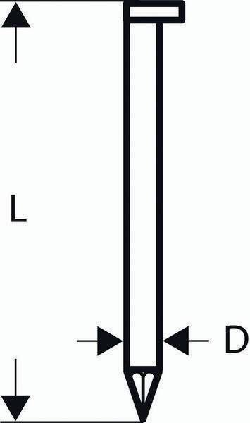 Streifennagel SN34DK 90G 2500-tlg.Schaft-D.3,1mm L.90mm D-Kopf verzinkt glatt