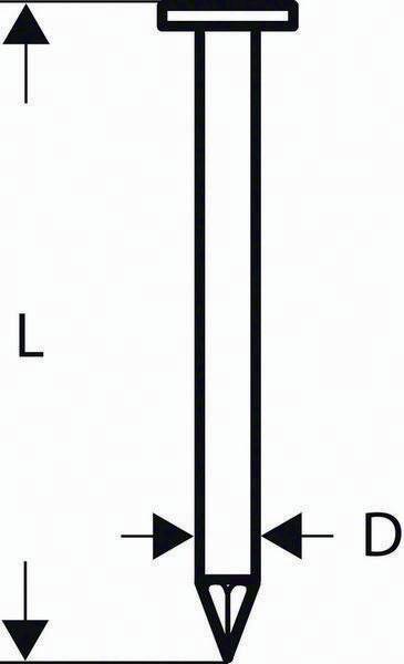 Rundkopfstreifennagel SN21RK 75 Kopf-D.7mm L.75mm Schaft-D.2,8mm glatt blank