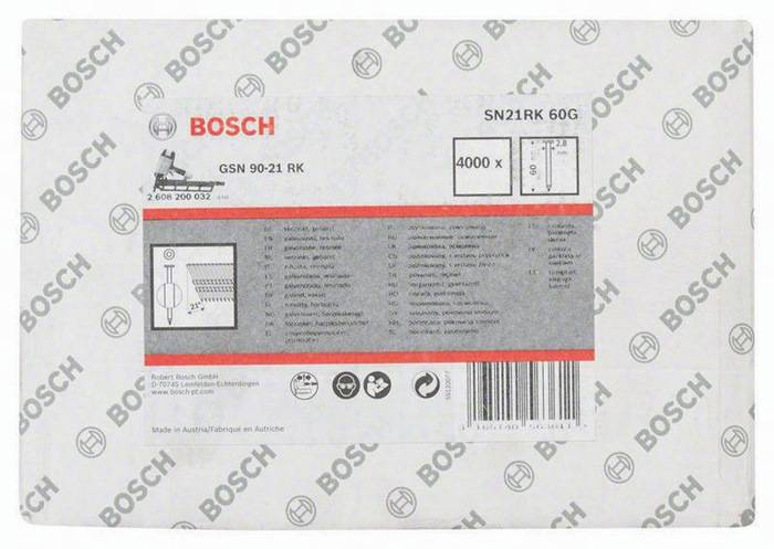 Rundkopfstreifennagel SN21RK 60G Kopf-D.7mm L.60mm Schaft-D.2,8mm glatt verzinkt