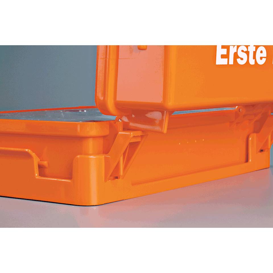 SÖHNGEN® Erste-Hilfe-Koffer Werkstatt,ASR A4.3 (DIN 13157),orange,Wandhalterung