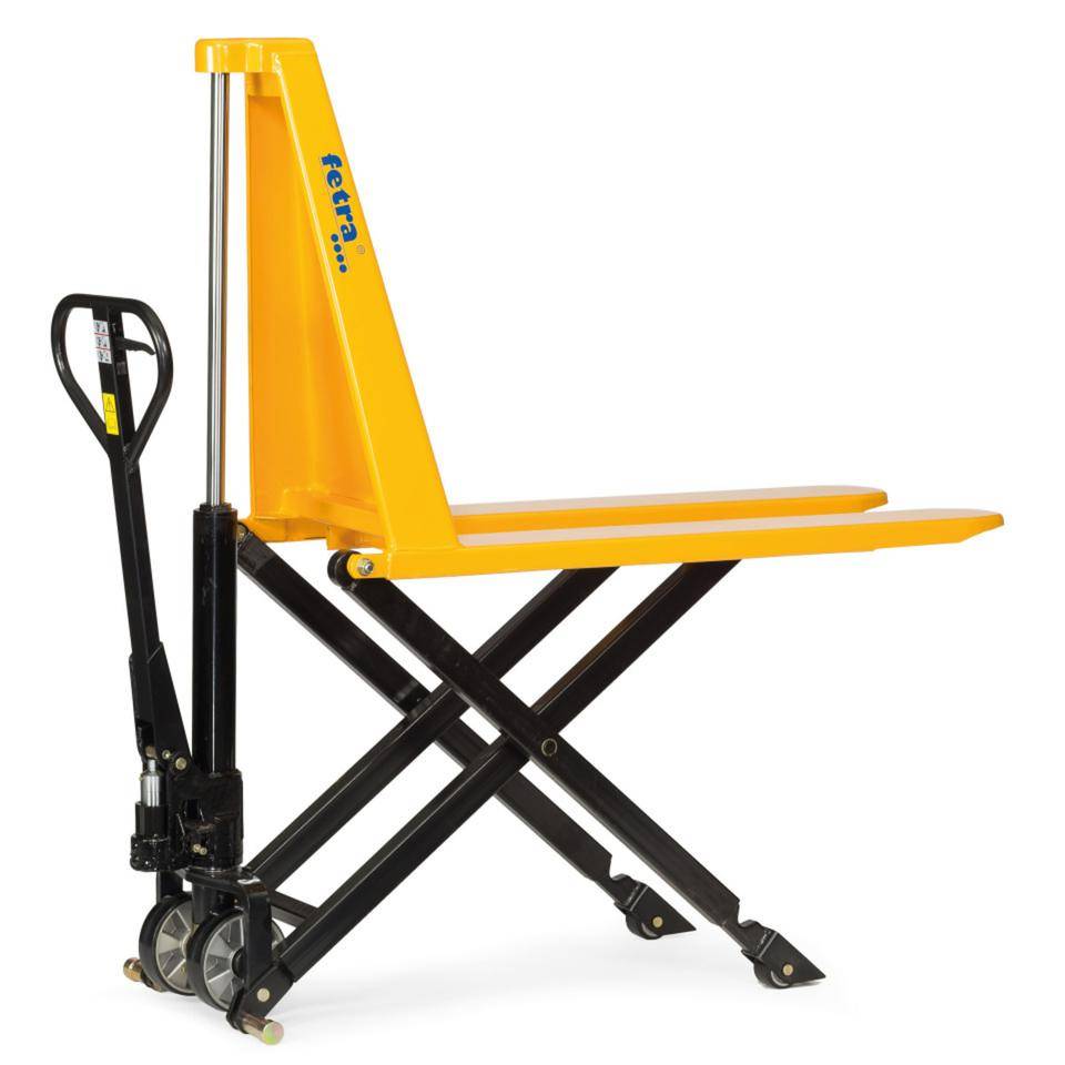 fetra Scheren-Gabelhubwagen, schwarz, Gesamtmaß 1540x5540mm, Tragkraft 1000kg, 110kg