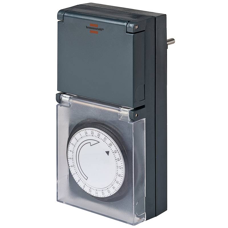 brennenstuhl Tageszeitschaltuhr MZ 44, IP 44, anthrazit