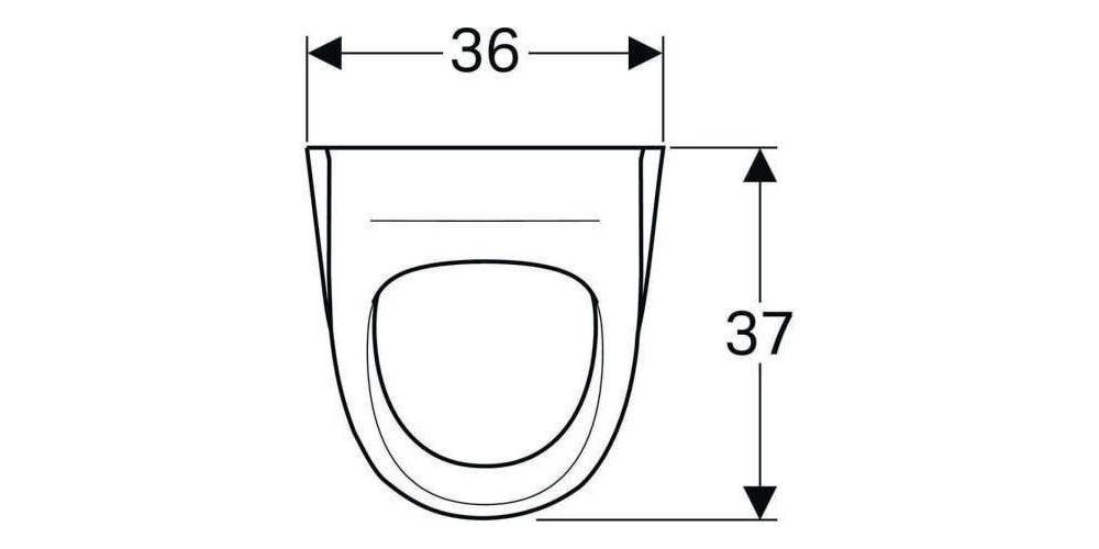 Geberit Urinal RENOVA Zul von hinten Abgang nach hinten weiß