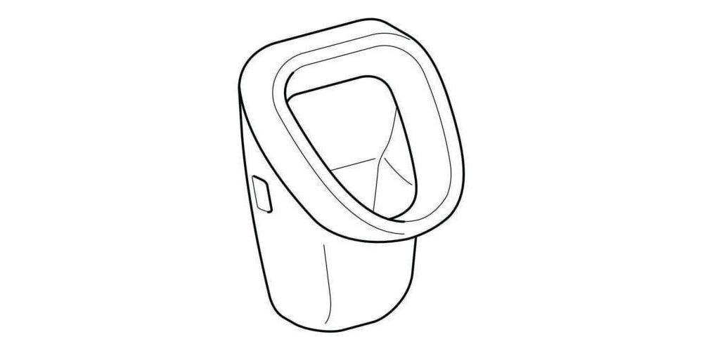 Geberit Urinal ALLER Zul von hinten Abgang nach hinten weiß